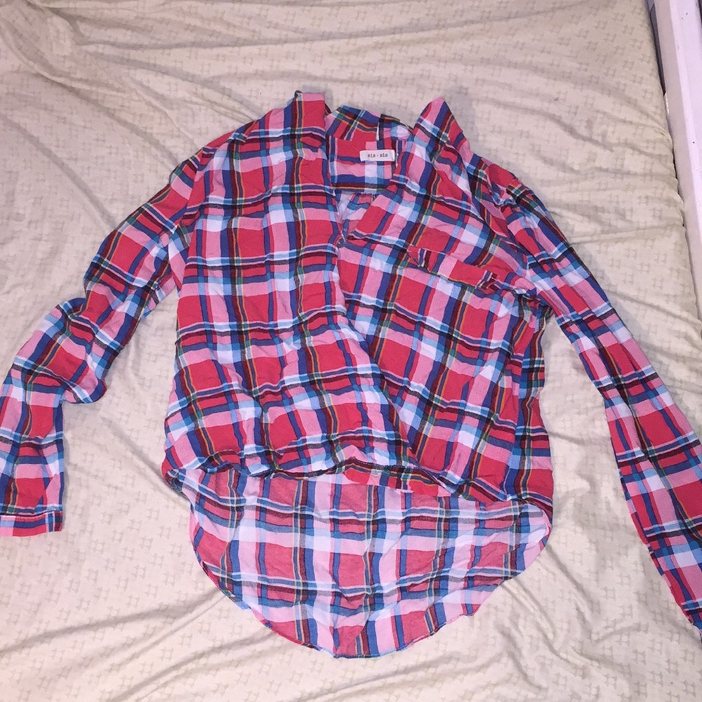 Sis sis plaid long sleeve shirt